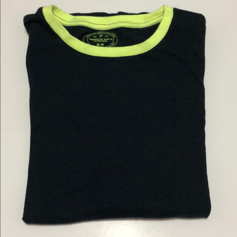 American Eagle black T-shirt with contrasting trim